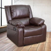 Flash Furniture BT-70597-1-BN-GG Harmony Series Brown Leather Recliner 